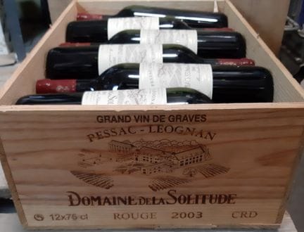 2003 DOMAINE DE LA SOLITUDE, Pessac Léognan, 12 Bl