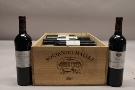 2010 SOCIANDO MALLET, Médoc, 12 Blles
Voir photo p
