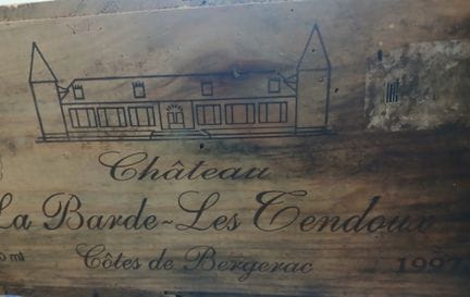 1997  Ch LA BARDE LES TENDOUX，贝尔热拉克，12 Blles 
请查看照