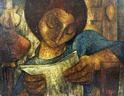 Francisco BAJEN (1912 - 2014)
"Jeune femme lisant 