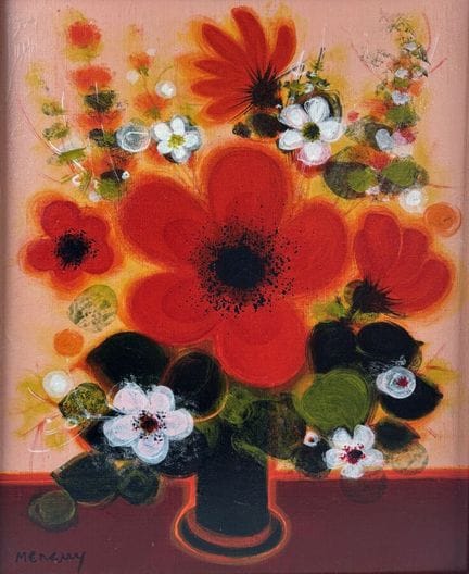弗雷德里克·孟吉（1927-2007）
《索菲的花束》，
布面油画，
左下角签名，背面签名并标注标题