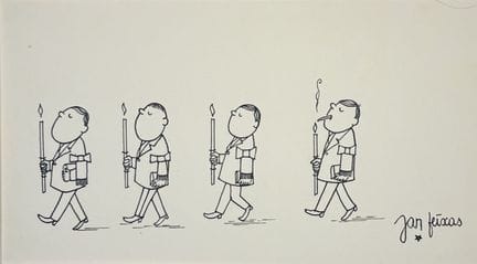 FEIXAS Jean. 
Sans légende.
Dessin à l'encre noire