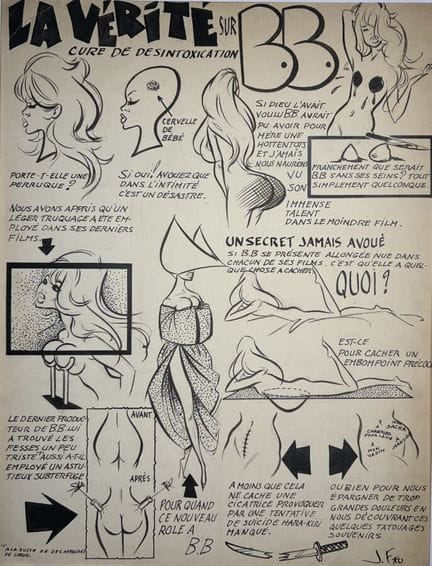 Sur le thème du CINÉMA. Deux dessins à l'encre noi