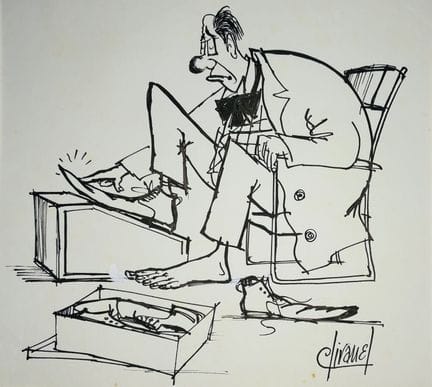 Sur le thème du CIRQUE. Huit dessins à l'encre noi