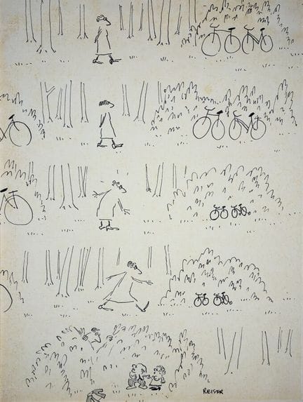 REISER Jean-Marc.
Sans légende. (Promenade en forê