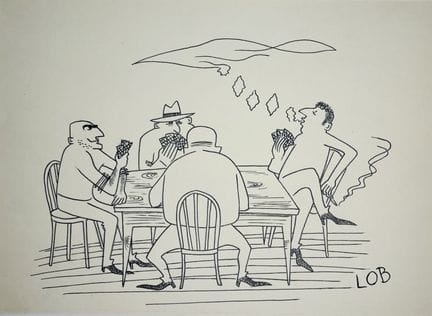 LOB Jacques.
« Sans paroles ». 
Dessin à l'encre n