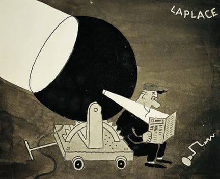 LAPLACE Jean.
Sans légende. 
Dessin à l'encre noir