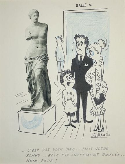 Sur le thème de l'ART MODERNE. Huit dessins à l'en