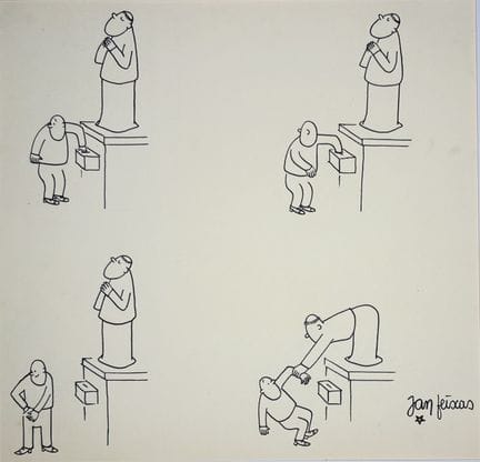 FEIXAS Jean. 
Sans légende.
Dessin à l'encre noire