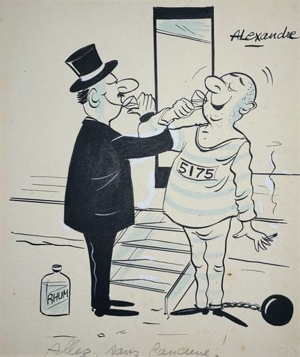Sur le thème de L'ALCOOLISME. Onze dessins à l'enc
