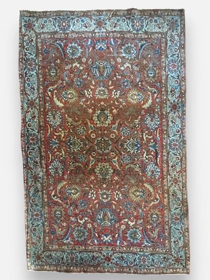 IRAN - XXe SIECLE
Tapis persan à décor polychrome 