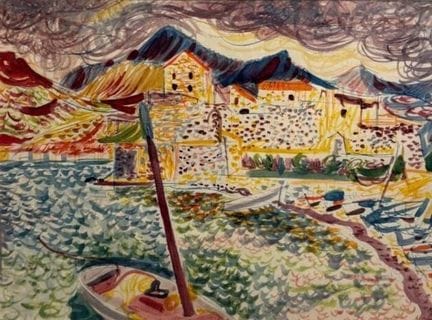 André DELFAU (1914 - 2000) 
Vista de Collioure, 
A
