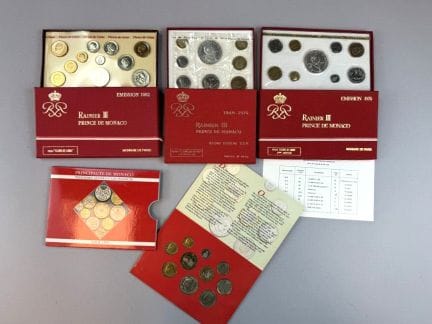 [MONEDAS]
Tres cajas de Rainiero III, edición de l