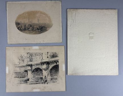 Conjunto compuesto por: 
- «Chalan à quai», dibujo