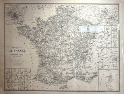 Map of "Railways in France" 
Published by Chaix Bo