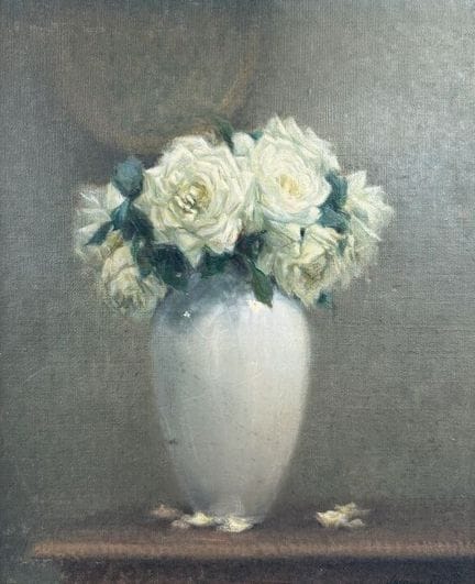 Jacques BILLE (1880-hacia 1943)
«Rosas blancas»,
Ó