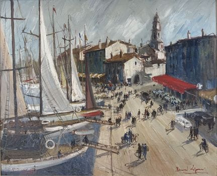 Bernard LIGNON (1928-2017)
«Saint-Tropez», 
Óleo s