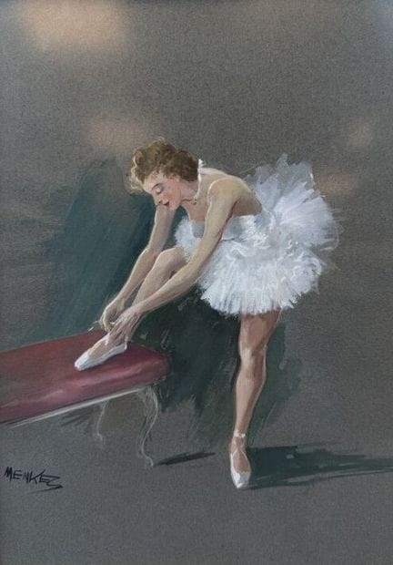 Zygmunt MENKES (1896-1986) 
Bailarina,
Acuarela y 