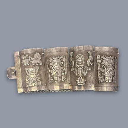 ARTESANÍA MEXICANA 
Pulsera tipo brazalete de plat