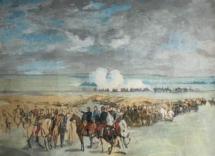 LATE 19TH-CENTURY FRENCH SCHOOL
Battle Scene,
Wate