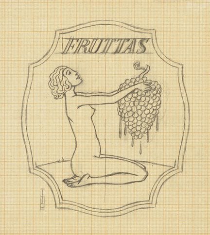 Heine, Thomas Theodor

Fruttas. Disegno a matita s