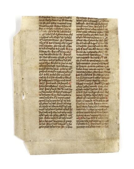 Bifolium-Fragment zur Transfigurationslehre aus ei