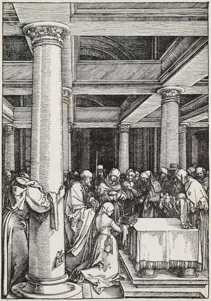 Dürer, Albrecht

Die Darstellung im Tempel. 1511. 