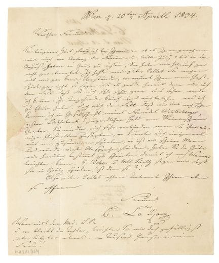 La Roche, Carl von

2 eigenhändige Briefe mit Unte
