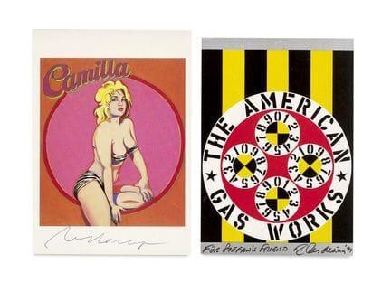 Collection de 5 cartes postales Pop Art signées. 1