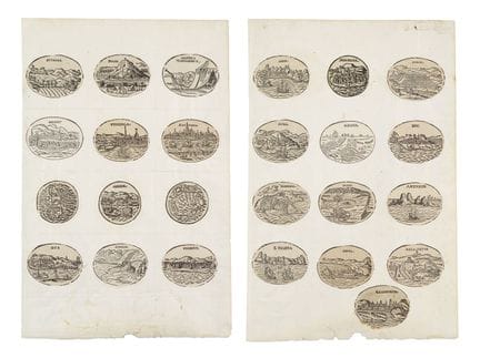 Atlanten

 

Sammlung von 25 topographische Holzsc