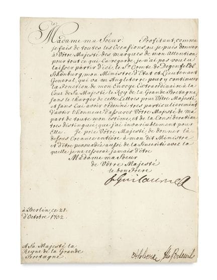Preußen

Friedrich Wilhelm I. von Preußen

Brief d