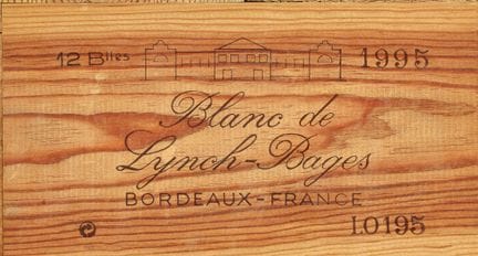 CHÂTEAU LYNCH-BAGES: Blanc de Lynch-Bages, 1995,
1