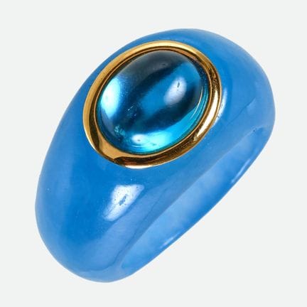 ANELLO CON GIADA E TOPAS:
Modello a cerchio bombat