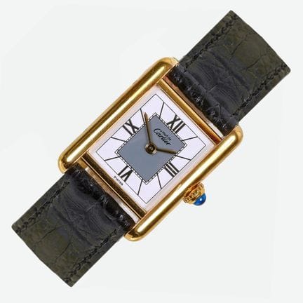 卡地亚（CARTIER）：女士“Tank”系列腕表，
制造商：卡地亚，巴黎。型号：“Tank”。年份