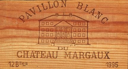 CHÂTEAU MARGAUX: Margaux, Pavillon Blanc, 1995,
12
