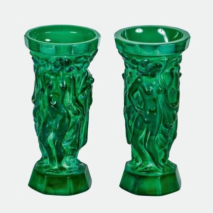 COPPIA DI VASI * : Gablonz (Boemia), 1930 circa (C