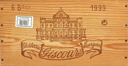 CHÂTEAU GISCOURS: Margaux, Third Growth, 1999,
2 s