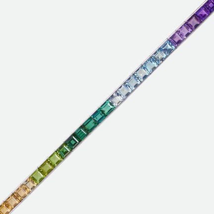 BRACCIALE CON PIETRE PREZIOSE: Gübelin, "Rainbow",