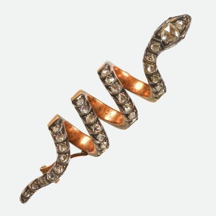 RUBIN-DIAMANT-BROSCHE :
Aussergewöhnliches Vintage