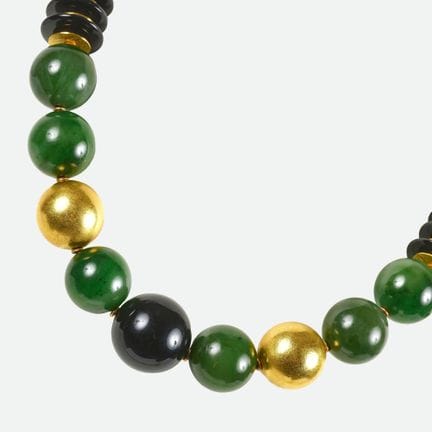COLLIER EN NÉPHRITE ET ONYX : Othmar Zschaler, Ber
