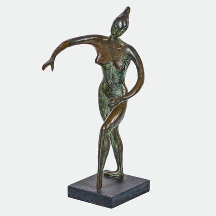 佩林乔利，马塞尔（1911年出生于伯尔尼，2005年逝世）：《舞者》
青铜，深色锈蚀处理
底座上签名