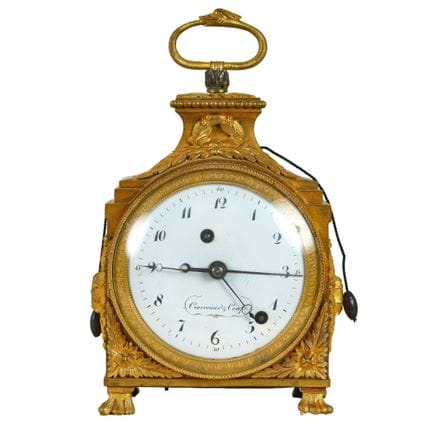 PENDULE D'OFFICIER: Luigi XVI, Neuchâtel, 1800 cir