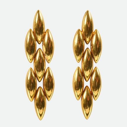 ORECCHINI IN ORO: Cartier, "Gentiane", Parigi, 198