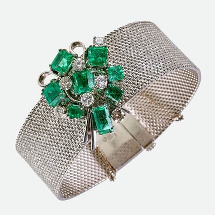 BRACCIALE CON SMERALDI E BRILLANTI:
Raffinato brac