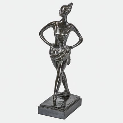 佩林乔利，马塞尔（1911年出生于伯尔尼，2005年逝世）：女舞者
青铜，黑色古铜色处理，底座上签名