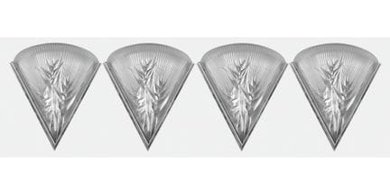 LALIQUE: 4 applique da parete "Heliconia", seconda
