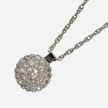 PENDENTIF EN DIAMANTS AVEC CHAÎNE :
Création class