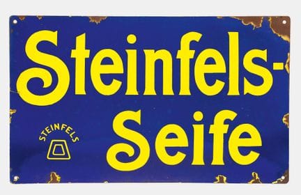 PANNEAU ÉMAILLÉ : « Steinfels-Seife », Schwanden, 