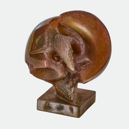 阿诺尔迪，纳格（洛迦诺 1928 — 2017 卢加诺）；达姆兄弟：“大公”
烟褐色玻璃泥塑，局部抛