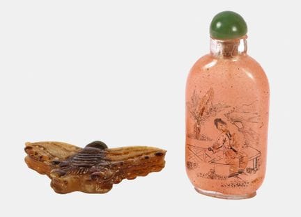 BOUTEILLES À TABAC : Japon, XIXe/XXe siècles,
2 pi